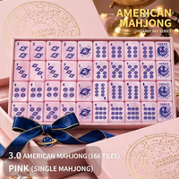 Série Ciel Étoilé Mahjong Américain Sept Couleurs Disponibles Acrylique Épais Haute Transparence Ensemble Complet de 166 Tuiles de Mahjong