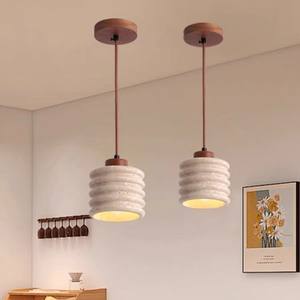 Ayarlanabilir Yükseklik ve Sıcak Beyaz Işık Özellikli Modern Sarı Traverten Avize Sarkıt Lambaları, İç Mekan Süpermarket Kullanımı İçin - Product Image 1