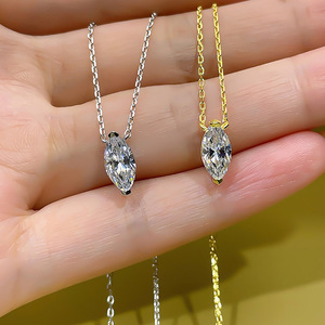 Collar con colgante en forma de oliva para mujer, joyería sencilla y moderna, regalo para uso diario - Product Image 2