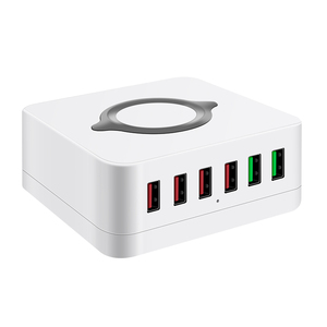 Estación de carga USB para teléfono inteligente, estación de carga rápida inalámbrica con 6 puertos, 72W, venta al por mayor - Product Image 6