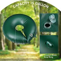 Pochette à eau d'irrigation goutte à goutte en PVC vert Système de goutte à goutte automatique Plantation d'arbres de jardinage Anneau d'arrosage Sac d'arrosage pour arbres