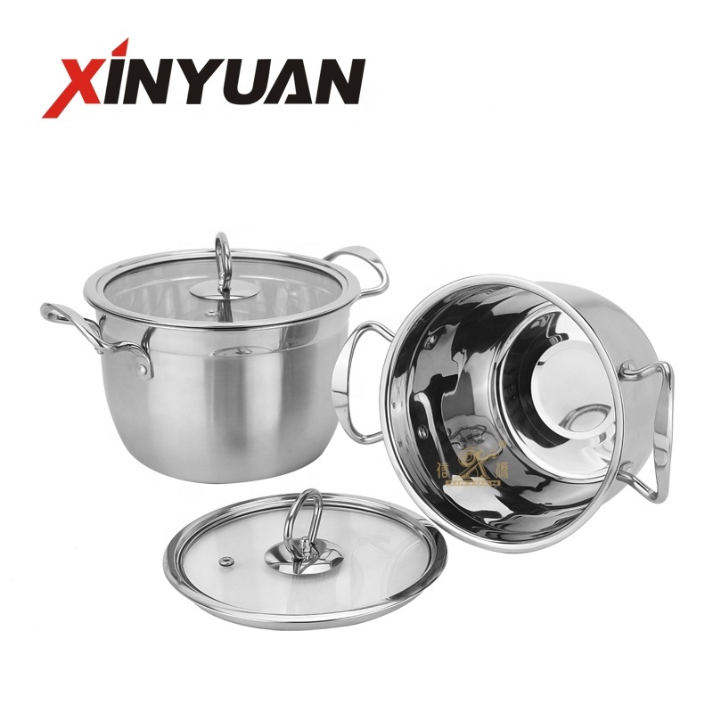 Top Grade Large Modern Stainless Steel Commercial Soup & Stock Pots with Pot Cover Mirror Polish · image 3