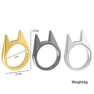 Valily Mannen Boksring HipHop Vinger Tijger Ring Persoonlijkheid Sieraden Kat Cadeau Legering Sieraden - Product Image 3