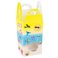 Carton de qualité alimentaire impression personnalisée découpé pliant papier Portable boîte bonbons cookie collations emballage boîte de papier