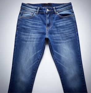 Pantalon en jean skinny élégant pour femme Wangsheng, taille haute, très extensible, style Y2K streetwear, avec logo, pour l'hiver, modèle Vint WS-ZL-01-010 - Product Image 4