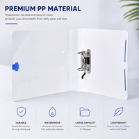 Classeur à levier A4 personnalisé OEM ODM avec logo, en plastique PP durable, avec porte-étiquette et fermeture élastique