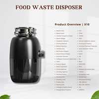 Broyeur de déchets alimentaires électrique 2 HP DC Turbo avec technologie silencieuse, broyage en 25 secondes, double tension, en acier inoxydable, pour usage domestique