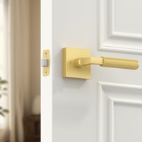 Poignée de porte extérieure robuste en alliage de zinc avec serrure, pour chambre, salle de bain, cuisine, ambidextre, installation facile