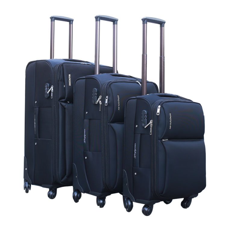 Meilleure vente ensemble de bagages de voyage oxford tissu sac à bagages chariot valise souple