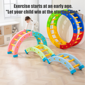 Roue d'équilibre pour hamster, <span class=keywords><strong>arche</strong></span> d'escalade pour enfants et bébés, <span class=keywords><strong>jeu</strong></span> d'équilibre, thérapie en crèche, structure d'escalade intérieure pour enfants, jouets - Product Image 3
