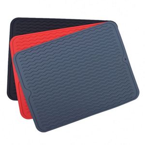 New Creative <b>Dining</b> Mat New <b>Folding</b> Kitchen Silicone Dish Drying Heat Resistant Mat Dish Mat Durable Silicone Dish Drying Pad - Product Image 1