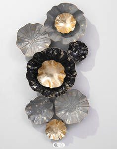 Decorazione <span class=keywords><strong>da</strong></span> Parete in Metallo con Design Floreale per Soggiorno d'Hotel, Arte Murale Moderna e Lussuosa per Arredamento Casa, <span class=keywords><strong>Scultura</strong></span> Metallica <span class=keywords><strong>da</strong></span> Parete - Product Image 3