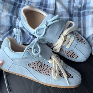 MIU High Quality Womens Leopard Print Trainer Shoes Lightweight Breathable Walking Shoes Luxury Cow <b>Leather</b> Outdoor <b>Sneakers</b> - Product Image 3