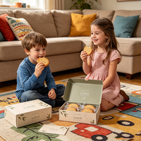 Boîte à biscuits personnalisée en forme d'avion, en carton recyclable, pour pâtisserie, biscuits, cadeaux, emballage pour fêtes et vacances