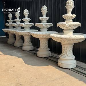 Bassin d'<span class=keywords><strong>eau</strong></span> ovale en pierre artificielle pour la décoration de la cour, <span class=keywords><strong>fontaine</strong></span> en pierre <span class=keywords><strong>lumineuse</strong></span> pour l'extérieur - Product Image 2