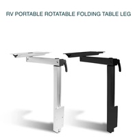 Support de table pliable rotatif en aluminium pour camping-car, caravane, yacht, motorhome, à fixer au mur
