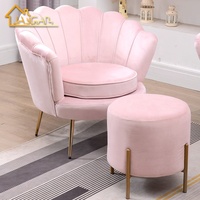 Fauteuils d'appoint pour salon d'hôtel et mobilier de loisirs moderne, canapés individuels pour salon, fauteuil d'appoint de luxe rose design
