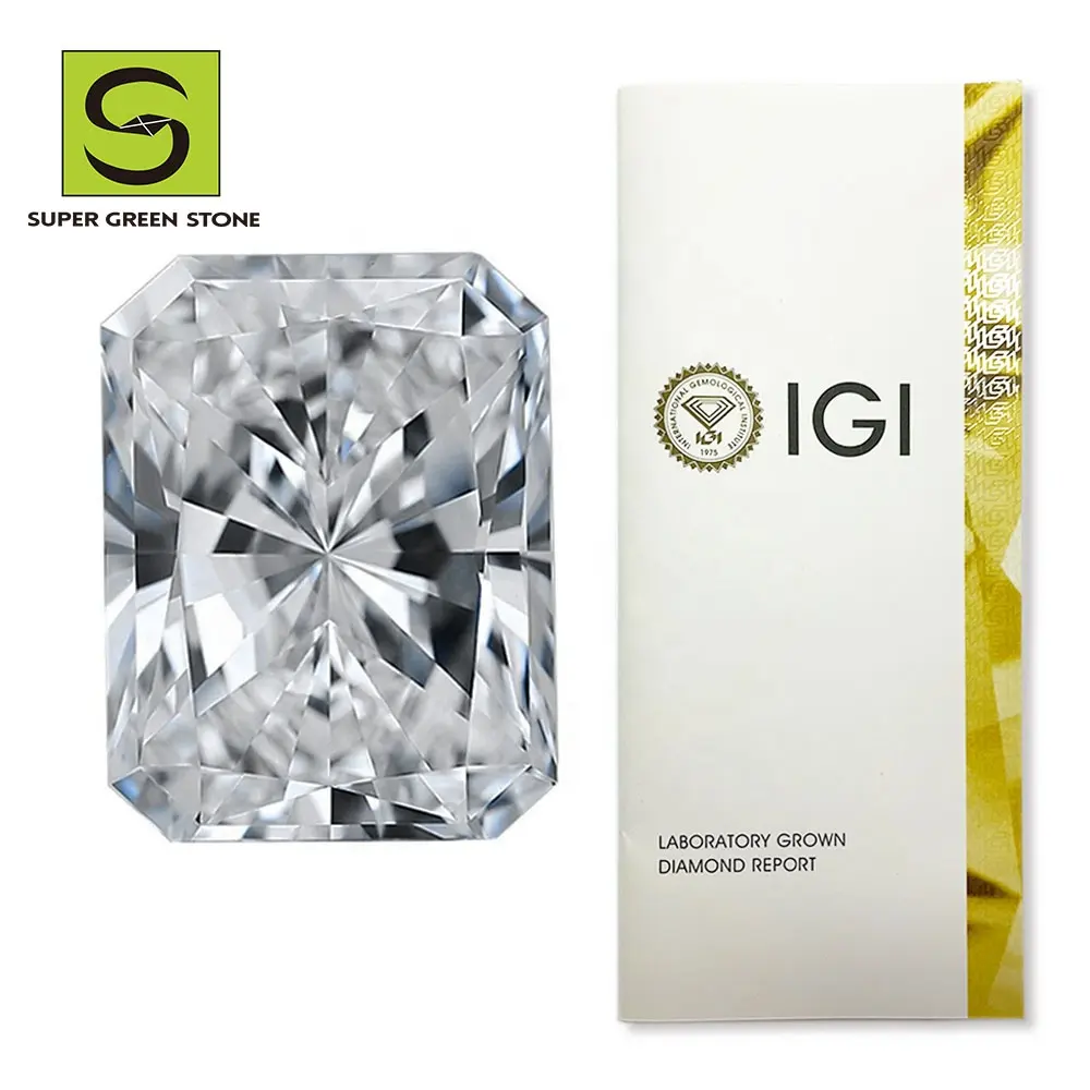 Diamant de laboratoire SuperGS à bas prix coupé radiant fabriqué en usine IGI GIA Cvd diamant synthétique en vrac créé en laboratoire