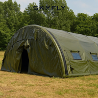 Abri gonflable humanitaire, tente à structure pneumatique portable pour interventions d'urgence et logements temporaires