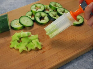 Vente chaude En Plastique Légumes Fruits Cutter Gâteau Décoration <span class=keywords><strong>Kit</strong></span> 6 PCS Articles Ménagers Cuisine Outils Gadget - Product Image 5