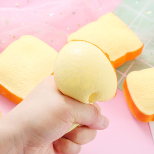 2025 New Bread Slices Pinch Novelty Exotic Simulated Food Filled with Flour Slow <b>Rebound</b> Toast Stress Relief Toy - Product Image 4