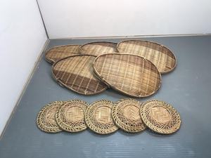 Jacinto de agua de ratán de bambú personalizado Seagrass bandeja de servicio tejida a mano bandeja de madera creativa de Vietnam - Product Image 3