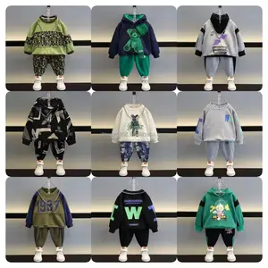 Kinder kundenspezifische zweiteiliges Hoodie-Kinderset Kinder langärmelige Kleidung lässige Baumwollkleidung für Jungen und Mädchen