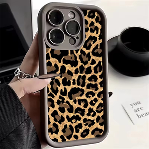 Étui de téléphone en TPU léopard marron rétro de luxe pour femmes housse de protection mobile pour <span class=keywords><strong>iPhone</strong></span> 16 Pro Max 15 14 13 - Product Image 2