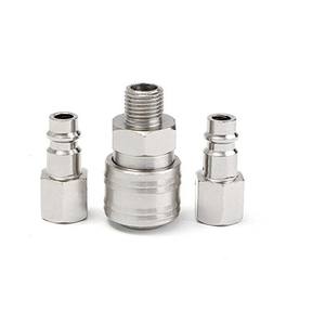 Ensemble de 3 raccords rapides allemands 1/4\" (mâle interne et femelle externe) pour accessoires et pièces d'outils pneumatiques - Product Image 2