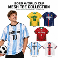 Herren Sommer Fußball-Fan T-Shirt aus Polyester/Baumwolle, Regular Fit, Kurzarm, Individuelles Frontlogo, UV-Schutz, Atmungsaktiv, 200g Schwergewicht