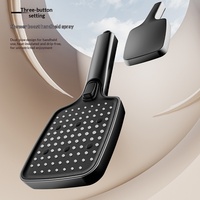 Système de douche à effet cascade numérique mural pour salle de bain avec fonction massage intelligente, en aluminium spatial, design moderne et épuré