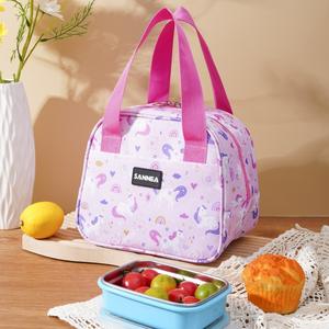 กระเป๋าใส่อาหารกลางวันแบบมีฉนวนสำหรับเด็กพร้อมสายปรับได้ กล่องใส่อาหารเก็บความร้อนความจุขนาดใหญ่ กล่องอาหารสำหรับเด็กผู้ชายและเด็กผู้หญิง - Product Image 5