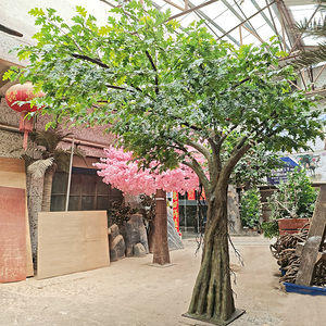 Cây giả <span class=keywords><strong>Ficus</strong></span> cao 10ft, trang trí đám cưới trong vườn, cây nhựa xanh lớn, cây giả lớn, cây bàng nhân tạo dùng trong nhà và ngoài trời - Product Image 4