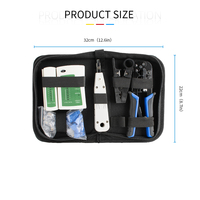 Kit d'outils de sertissage RJ45 professionnel pour câbles CAT5, CAT5e, RJ45, RJ11, RJ12 avec connecteurs et testeur