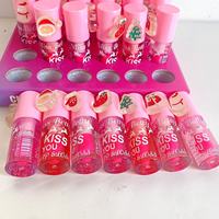 Cross-border Lip Gloss seri Kartun Natal lucu, Lip Gloss pelembab dan hidrasi dengan sentuhan akhir bercahaya