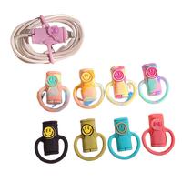 Accessoires mobiles personnalisables : Protège-câble en silicone étanche, mignon, motif dessin animé, pour câble de données et chargeur de téléphone, anti-déchirure