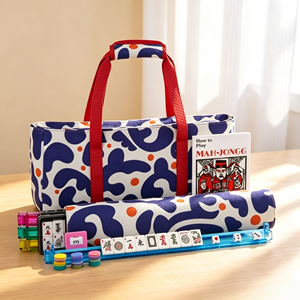 Nouvel ensemble d'accessoires de rangement pour Mahjong, sac à main grande capacité pour l'extérieur, sac de Mahjong portable au design épuré - Product Image 4