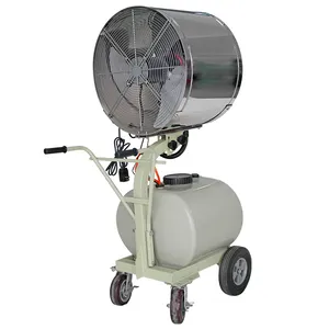 喷雾风扇，用于加湿和冷却花园草坪喷雾加湿器，可以用手推动和移动