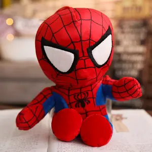 Cheap Wholesale Popular Movie Cartoon Character Dolls Bat Iron Spider Man Super Hero Plush Toys For Kids Gifts