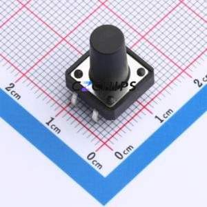 TS015-CBW1FH14.5 Tactile Switch Through hole-4P,12x12mm Switch Single Pole Single Throw Round Button 2.5N Through Hole - Product Image 1