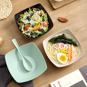 Tazón Cuadrado de Plástico para Sopa MU, Plato para Cena, Plato para Ensalada, Plato para Comida Occidental, Tazón para Fideos Fritos - Product Image 4