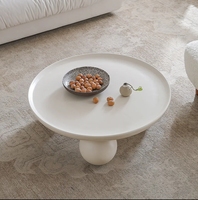 Nordique moderne simple petit appartement maison salon 2023 nouvelle table style crème table basse ronde table à thé minimaliste