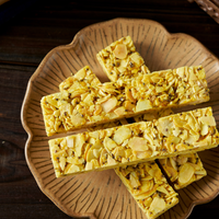 Barras Energéticas de Almendras, Cúrcuma y Semillas de Chía, Bajas en Grasas Trans, con Sabor Dulce, Altas en Proteínas y Fibra Dietética, Venta al por Mayor