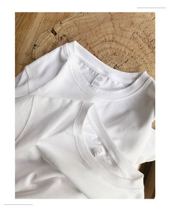 <span class=keywords><strong>T</strong></span>-<span class=keywords><strong>shirt</strong></span> Unisex <span class=keywords><strong>Basic</strong></span> in cotone 100% cotone tinta unita bianco nero di alta qualità - Product Image 5