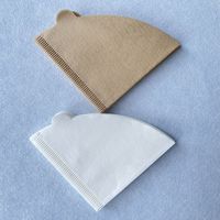 Filtre à café en papier de pâte de bois réutilisable, en forme de cône, haute résistance à l'humidité, pour infusion par le dessus, fourni directement par l'usine