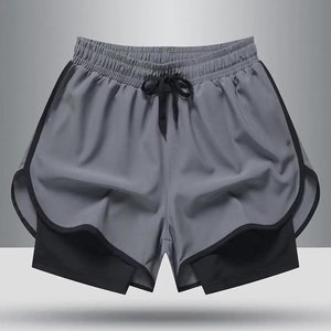 Shorts de sport pour hommes en nylon à séchage rapide, personnalisables avec logo, haute qualité, pour yoga et fitness, avec compression – Vente en gros - Product Image 2