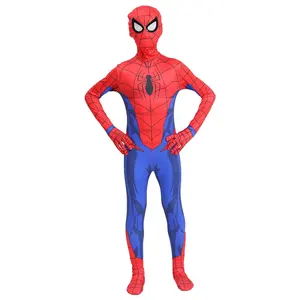 Newest Halloween Cosplay Costume Spider Man Spiderman Costume Fancy Jumpsuit Adult And Children Spiderman Cosplay Clothes