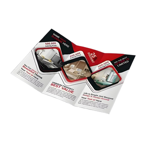 Advertising Folded Brochure <strong>Printing</strong> Half-Fold Trifold Multifold for Promotion and Packaging Made From Fancy and Offset Paper - Product Image 1
