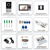 Caméra de porte à écran tactile Sonnette de porte vidéo Tuya App Sonnette de porte vidéo Android Caméra Sonnette de porte avec moniteur