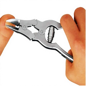 ASAP Coupe-ongles professionnel écologique en acier inoxydable pour podologie, double action, robuste, à ouverture large et courbé - Product Image 1